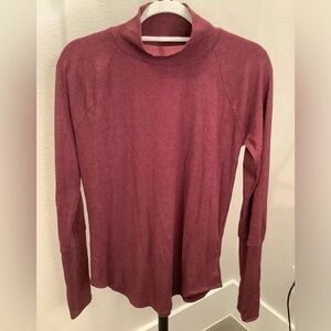 Chaser Ribbed Mock Turtleneck LS Shirt Women Size Large NWT Normcore Minimalist